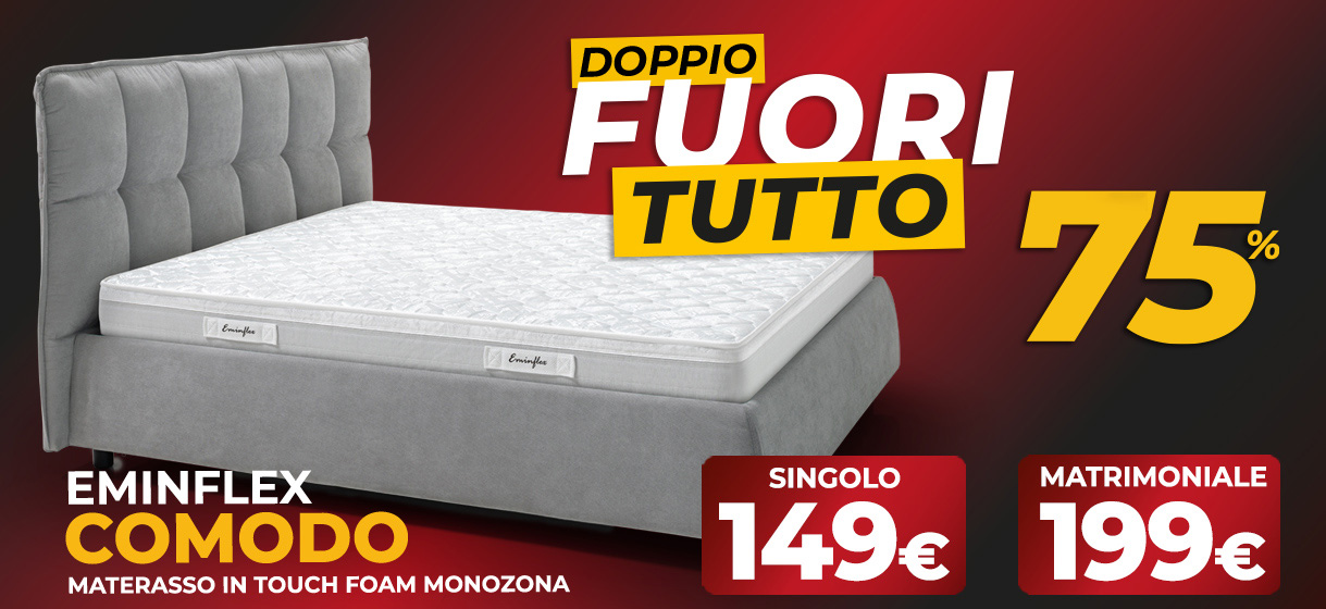 Sconto del 75% sul materasso Eminflex Comodo