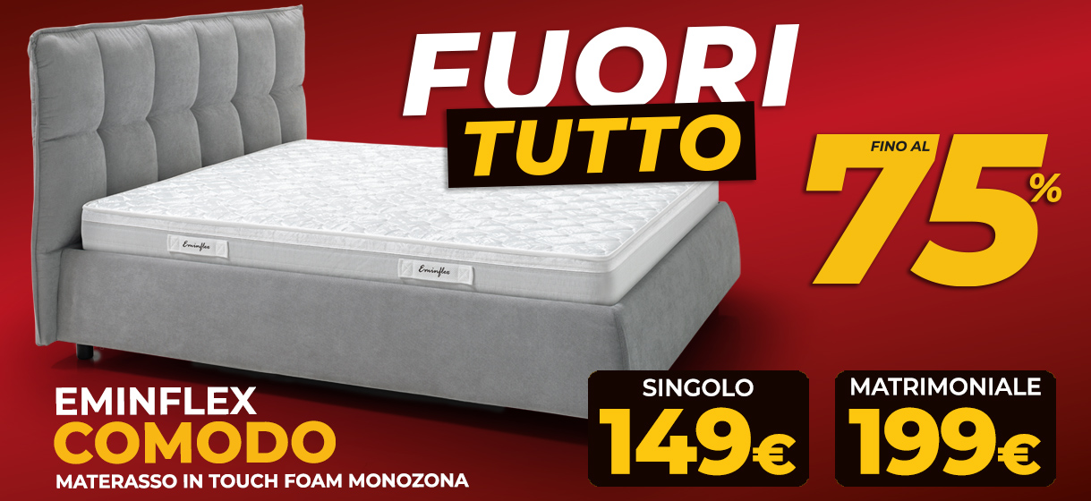 Sconto del 75% sul materasso Eminflex Comodo