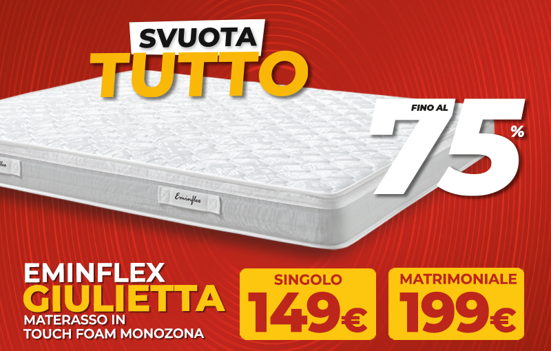 Materasso Giulietta scontato del 75%