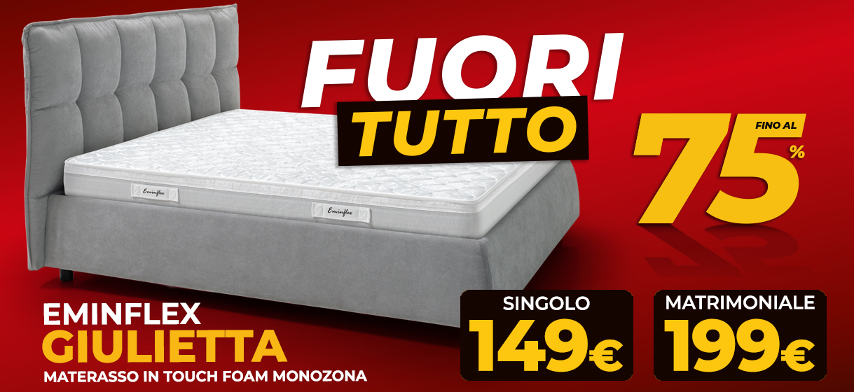 Sconto del 75% sul materasso Eminflex Giulietta