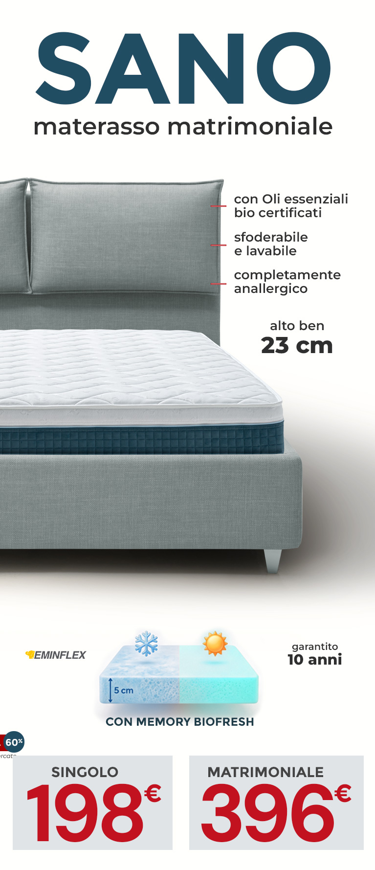 Nuovo materasso Sano di Eminflex
