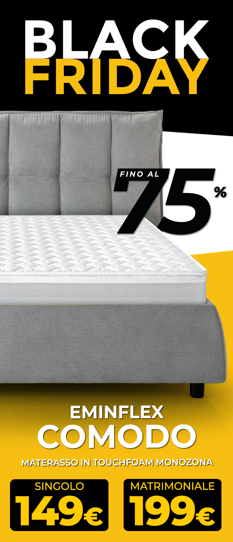 Offerta Outlet sul materasso Comodo di Eminflex