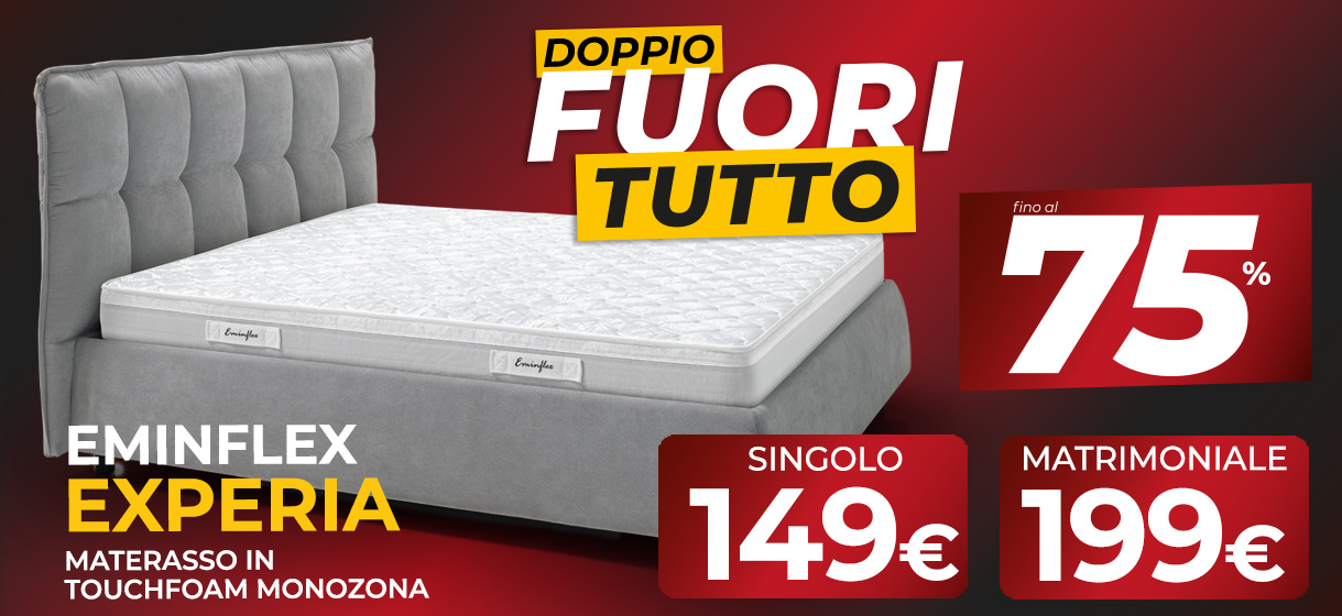 Sconto del 75% sul materasso Eminflex Experia