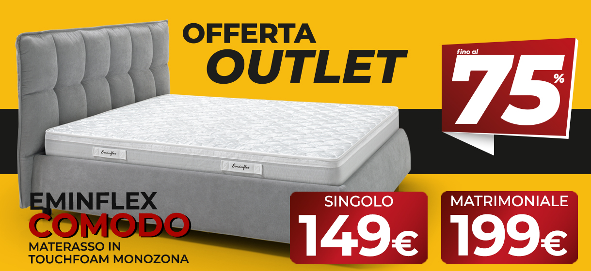 Sconto del 75% sul materasso Eminflex Comodo