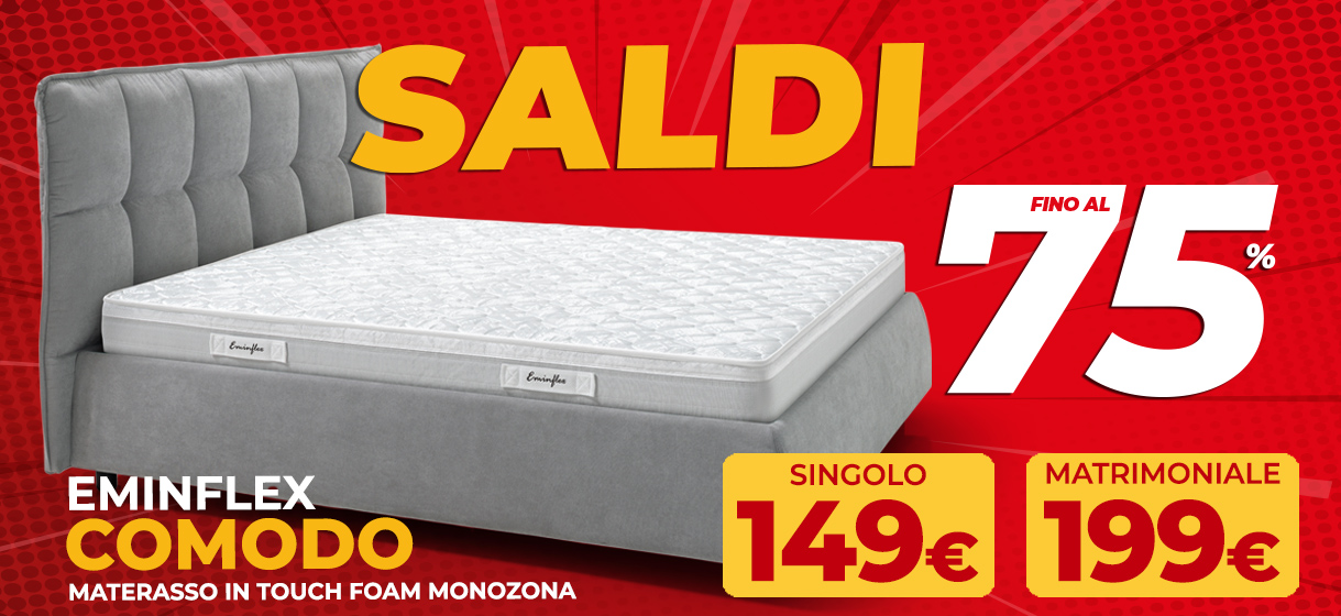 Sconto del 75% sul materasso Eminflex Comodo