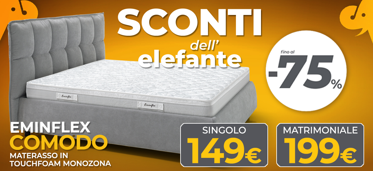 Sconto del 75% sul materasso Eminflex Comodo