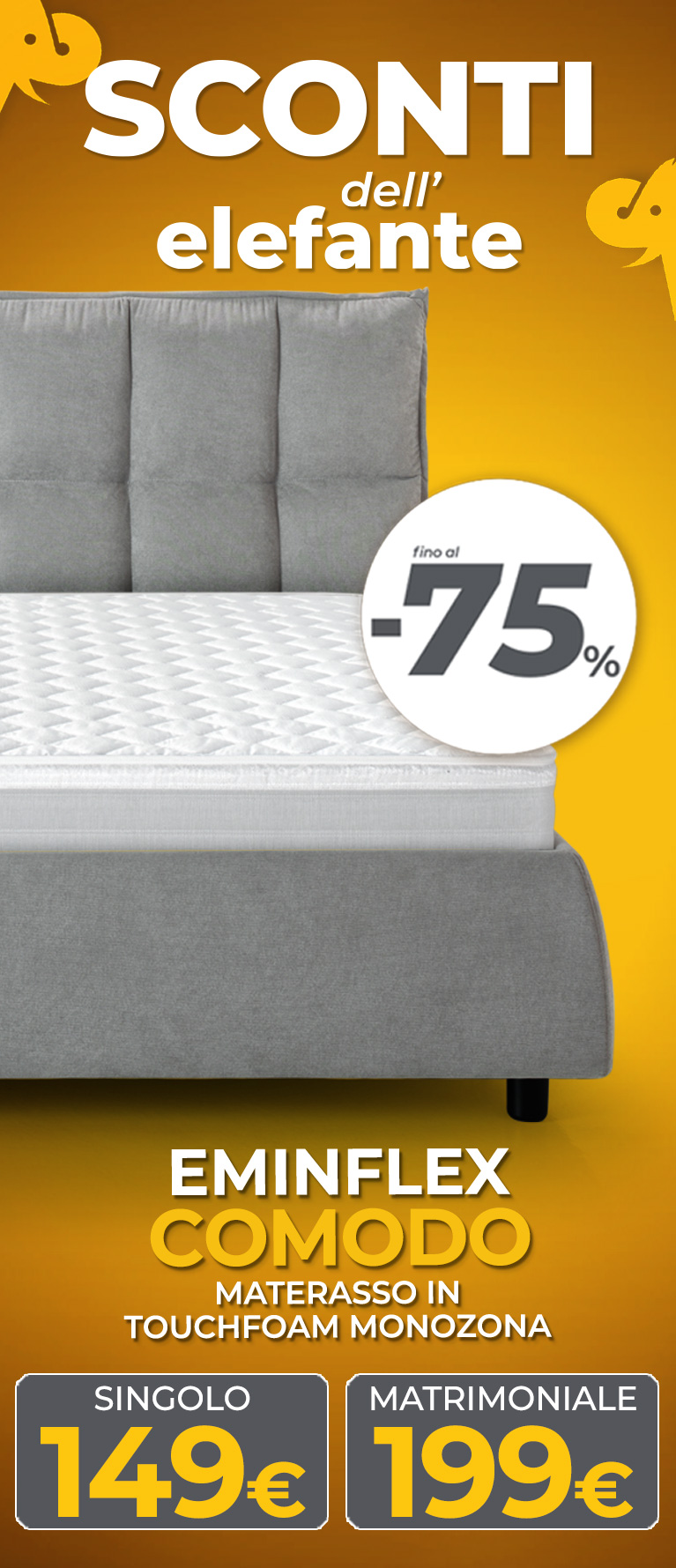 Offerta Outlet sul materasso Comodo di Eminflex