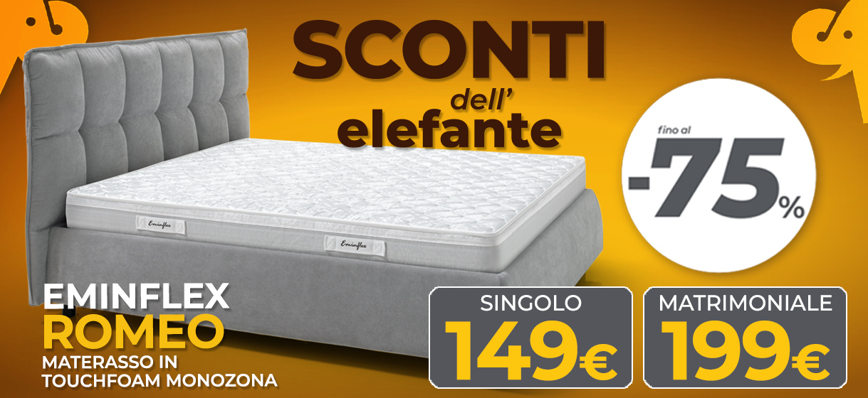 Sconto del 75% sul materasso Eminflex Romeo