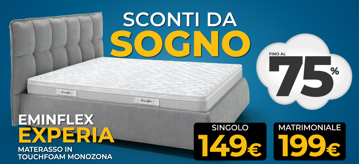 Sconto del 75% sul materasso Eminflex Experia