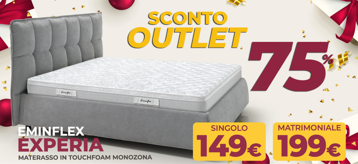 Sconto del 75% sul materasso Eminflex Experia