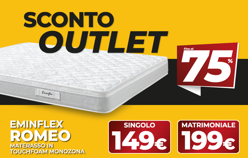 Materasso Romeo scontato del 75%