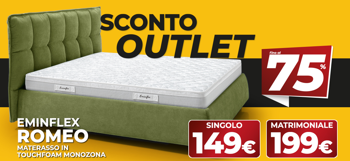 Sconto del 75% sul materasso Eminflex Romeo