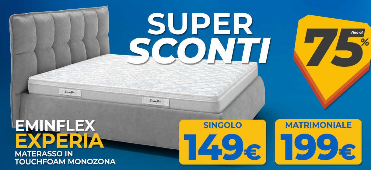 Sconto del 75% sul materasso Eminflex Experia