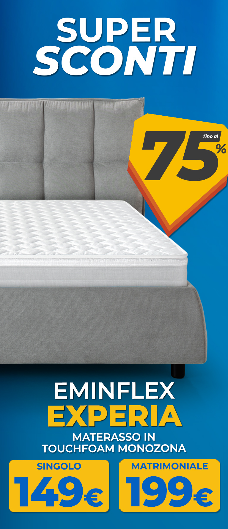 Saldi sul materasso Experia di Eminflex