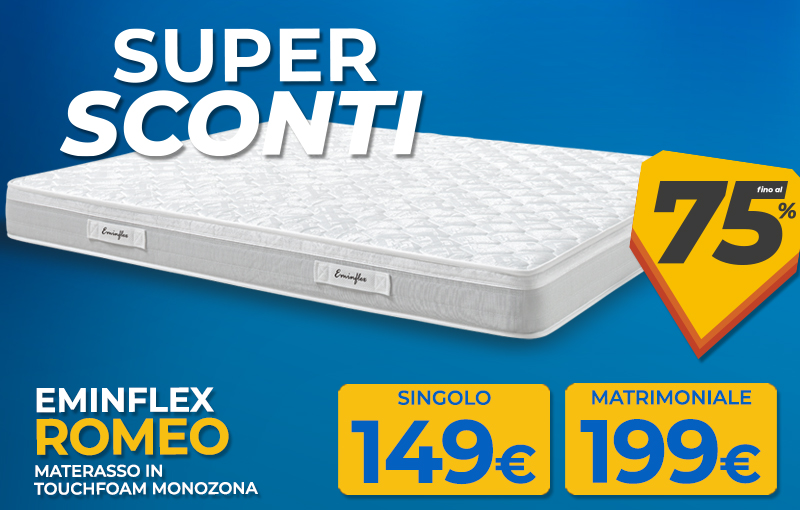 Materasso Romeo scontato del 75%