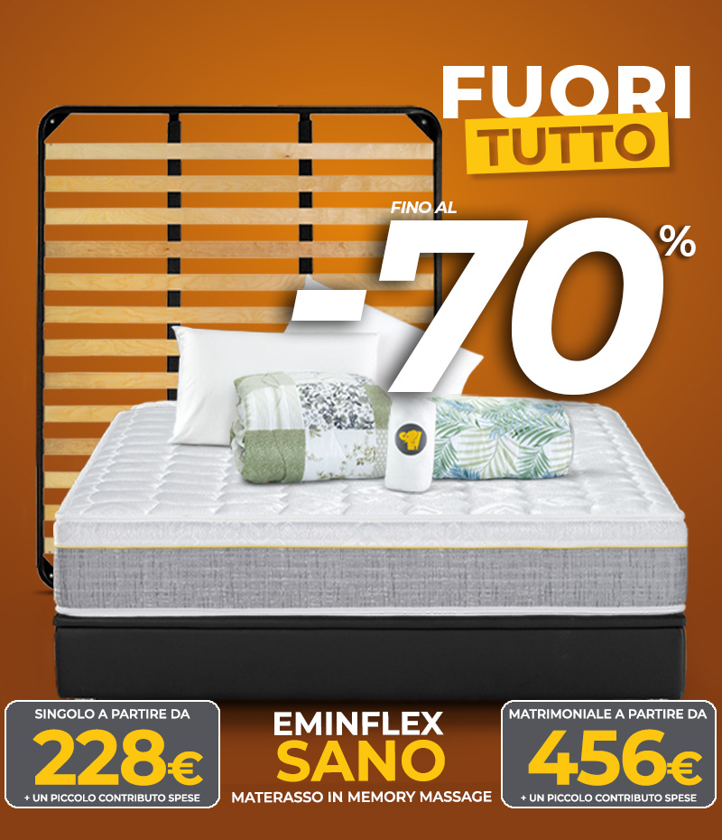 Eminflex offerta materasso Sano + Rete ortopedica