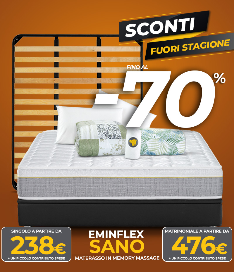 Eminflex offerta materasso Sano + Rete ortopedica